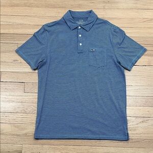 Vineyard Vines Navy Striped Polo Shirt